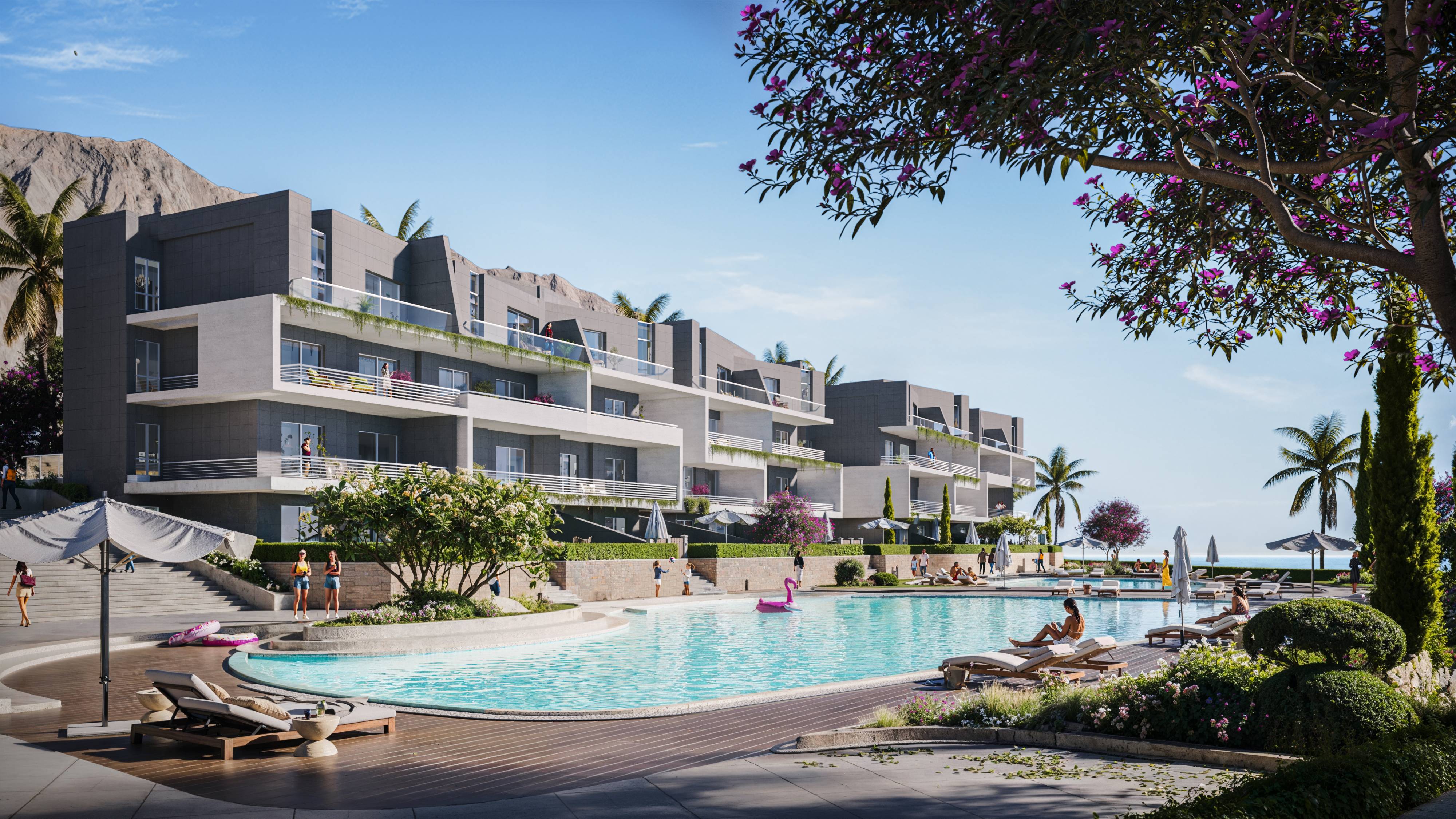 Jebal Al Galala - جبال الجلالة - جبل الجلالة - قبل بورتو بـ 3 كم - شقق وفيلات للبيع بالتقسيط المريح